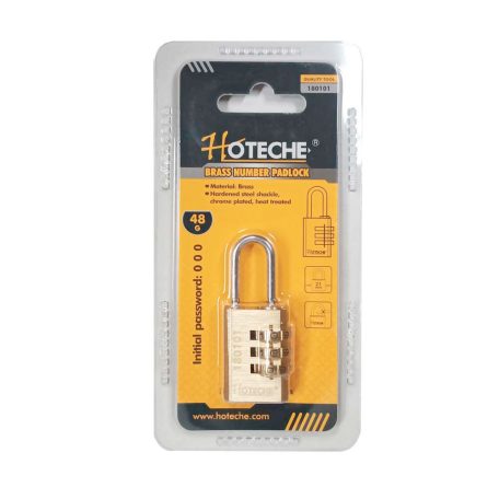 Lakat 30mm réz 48g számzáras Hoteche