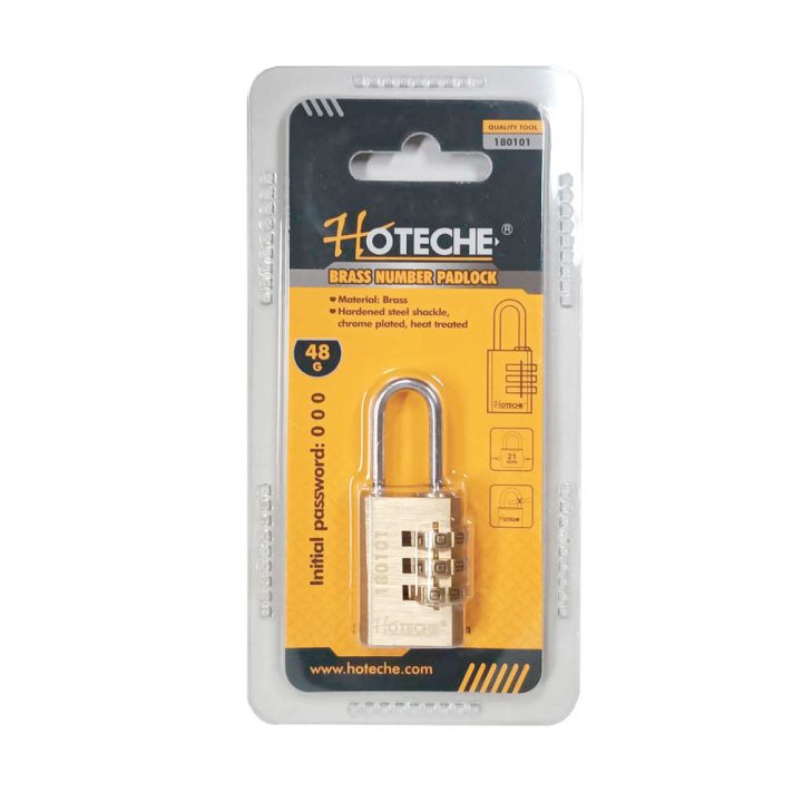 Lakat 30mm réz 48g számzáras Hoteche