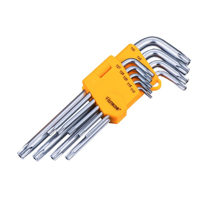 Imbuszkulcs készlet 9 részes T10-T50 torx hosszú Tüv/Gs Hoteche