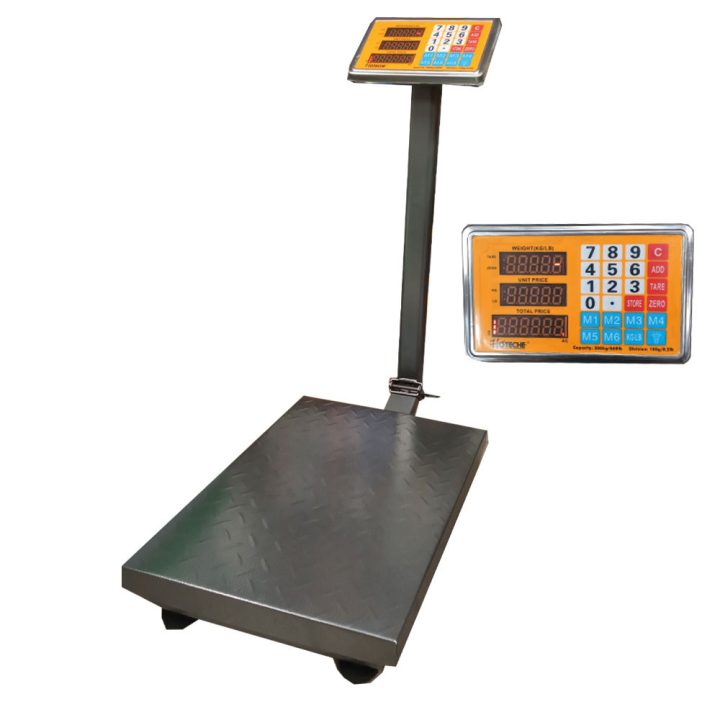 Mérleg mázsáló digitális 300kg-ig 220V led kijelző Profi Hoteche AKCIÓ + HOT TERMOSZ